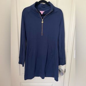 Lilly Pulitzer skipper popover dress medium navy
